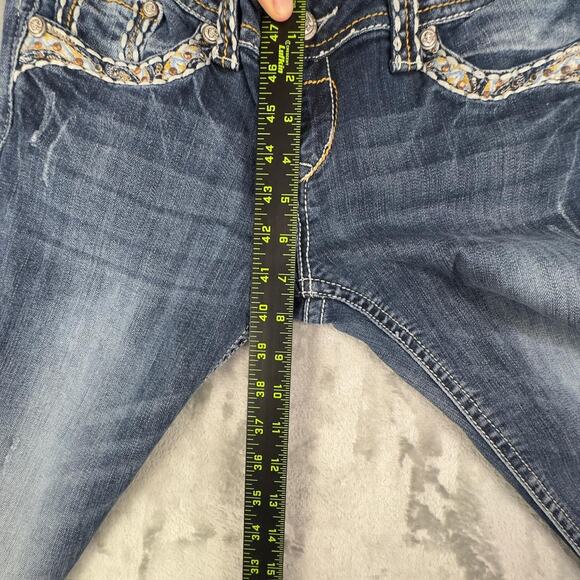 Vintage Y2K Grace In L.A. Bootcut Embellished Denim Jeans Size 28 - Picture 6 of 8